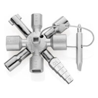 KNIPEX LLAVE PARA ARMARIO "TwinKey®", Para armarios y sistemas de paso estándar.